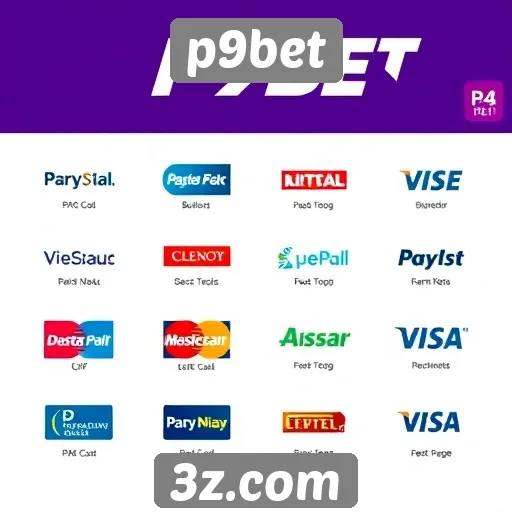 Métodos de pagamento disponíveis no p9bet